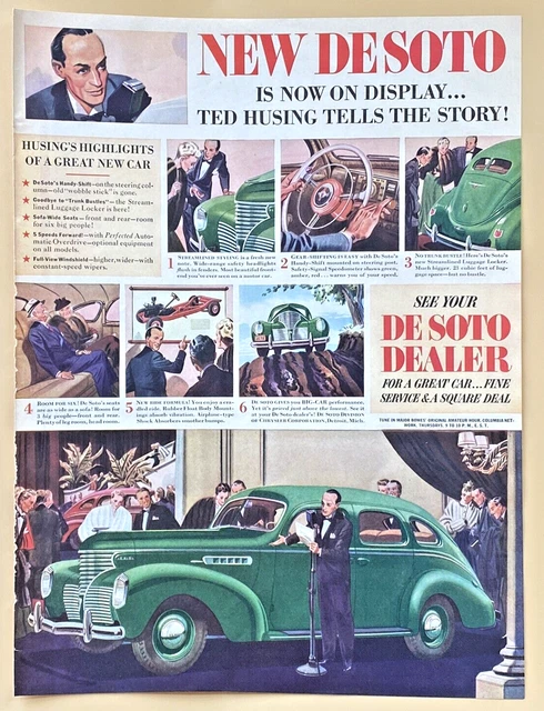 LOT of 9 1930s Automobile Ads Printed 10x14" Cadillac Centerfold 20x14" READ