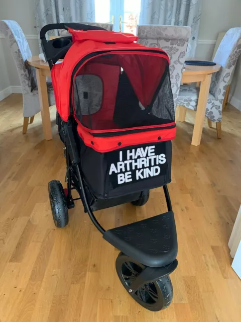 Sign for Stroller Disabled Dog Special need Puppy Pram Pushchair Buggy 'Because'