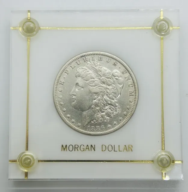 1886-O Morgan Silver $1 Dollar Coin-In Hard Plastic Holder