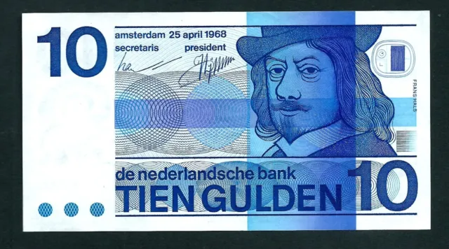 Netherlands (P91b) 10 Gulden 1968 UNC
