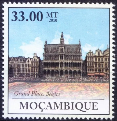 Patrimonio de la Humanidad de la UNESCO - Gran Plaza de Bélgica, Mozambique 2010 montada sin montar o nunca montada