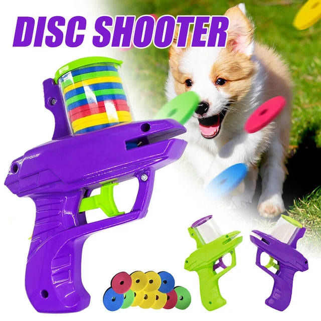 KIDS FOAM DISC Launcher Zip Shot Shooter Disc Shooter Saucer Flying