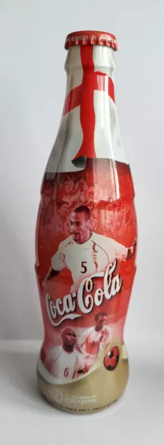 Coca Cola Glasflasche FIFA WM 2002 Korea Japan. England Rio Ferdinand