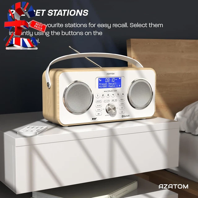 QUALITY UPGRADED DAB/DAB+ & FM Portable Digital Radio | Bluetooth ...