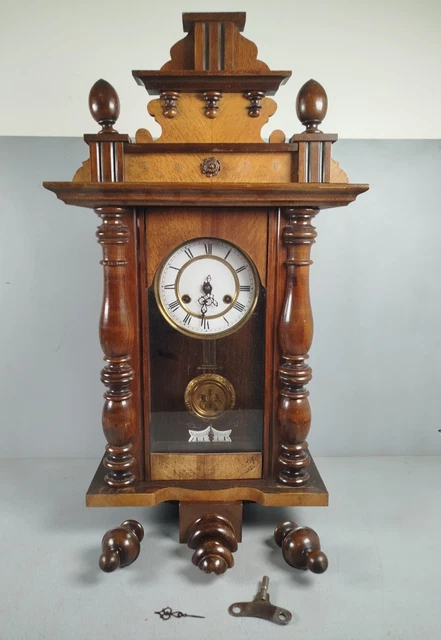 RA HORLOGE PENDULE Murale Bois Plaque Verre Balancier Bois Décor — free download