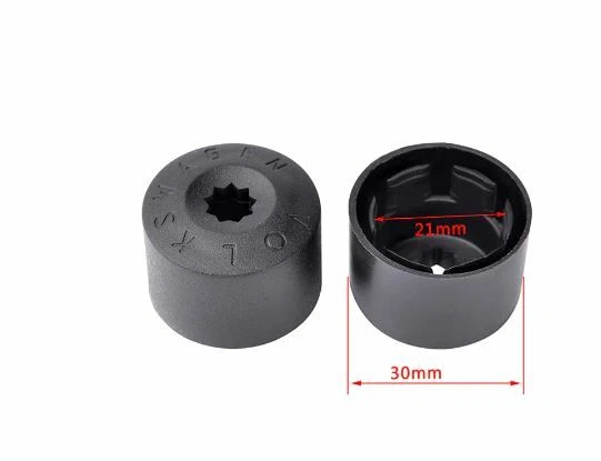 Locking Car Wheel Nut Bolt Covers Cap(s) Alloy VW Passat Golf Polo Tiguan Jetta