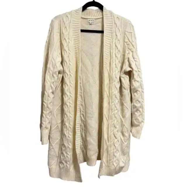 Oatmeal Cable Knit Oversized Cardigan