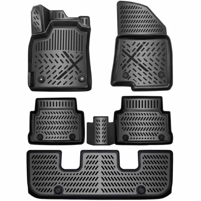 ELMASLINE 3D Caoutchouc pour Seat Alhambra à Partir De 2010-2022 (7N) (3 Chaîne)