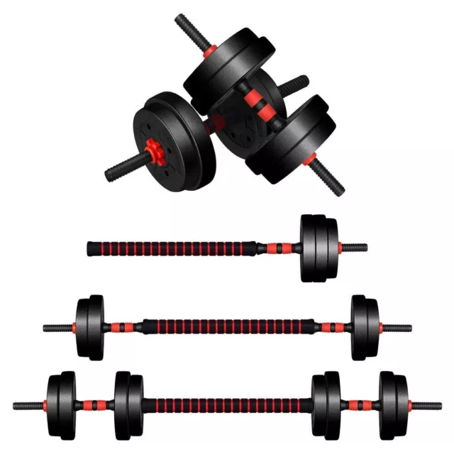 10/15/20kg 4in1 Adjustable Dumbbell Set Barbell Set Home Gym Weights Exercise