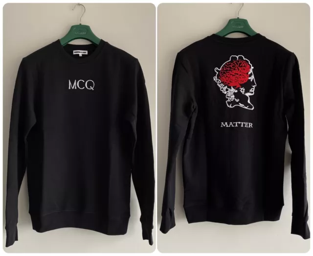 McQ Alexander McQueen Sweatshirt Medium Size Embroidered Red MATTER Logo