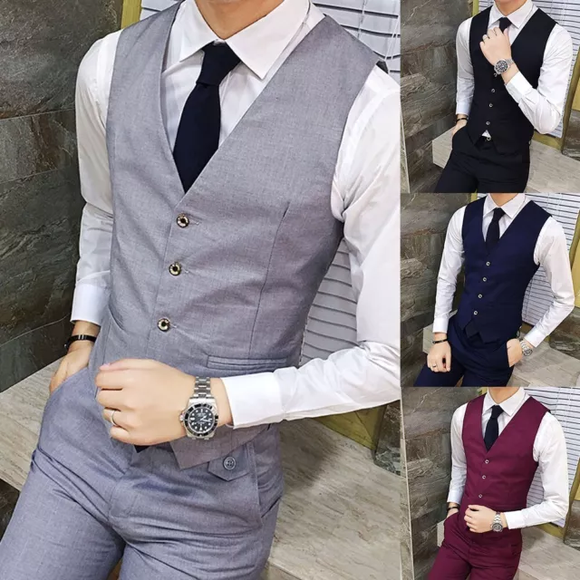 Uomo Formale Smoking Gilet,Papillon & Fazzoletto Set. Sposa,Ballo,Crociera Set