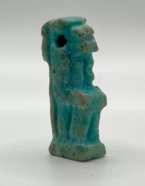 Ancient Egyptian Faience Amulet of Thoth 26th Dynasty 664 - 525 BC COA 2