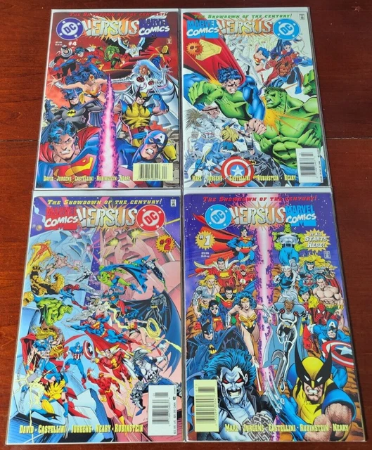 DC Versus Marvel #1-4 1996 First Printing Batman Superman X-Men Hulk Lobo Flash