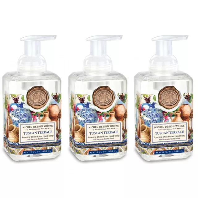 Set / 3 Michel Design Works Foaming Hand Soaps Tuscan Terrace