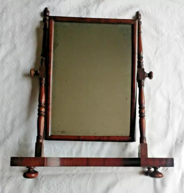 Vintage Mahogany Table Top Swing Toilet Mirror Height 25.5"/65 cm