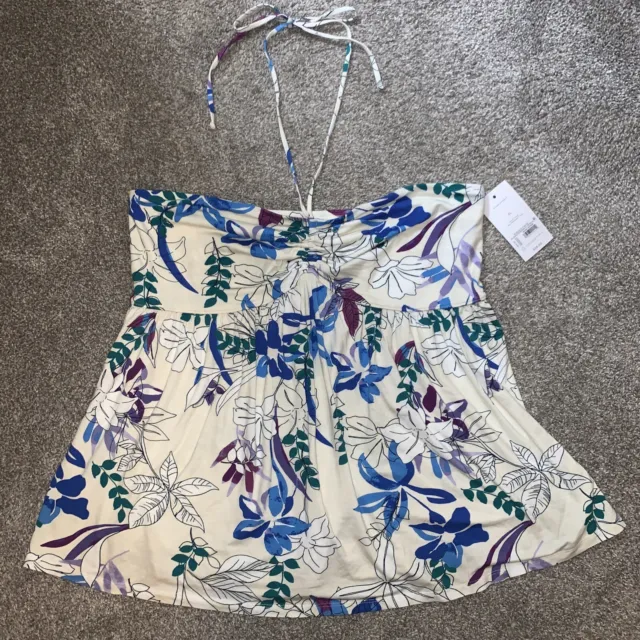 NWT Ingrid + Isabel Floral Maternity Halter Babydoll Tank Top Shirt Size XL