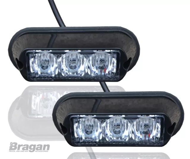 2x Rosso Strobo Lampeggiante Luci LED Specifico Camion Recupero Coppia