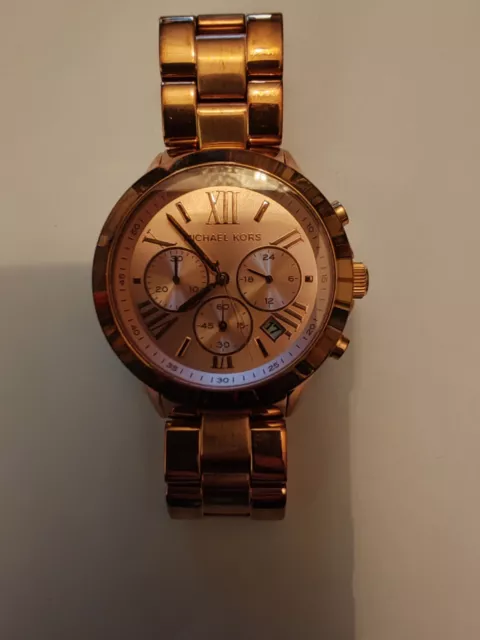 Womens Rose Gold Michael Kors Chronograph Watch MK-5778