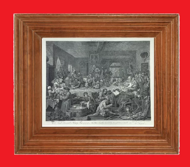WILLIAM HOGARTH  "The Election" Series  - Plate No.1 Vintage Print  - 24" x 18"