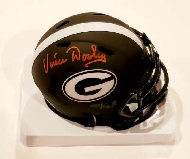 Vince Dooley Signed Auto UGA Georgia Bulldogs Eclipse Mini Helmet - JSA & Proof