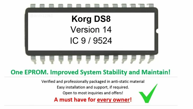 Korg DS-8 DS8 - Version. 14 OS Synthétiseur Fm Update Firmware Eprom de Mise