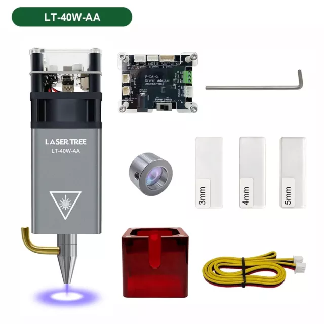 40W 450nm Air Assist Laser Module Head for CNC Laser Wood Cutter Engraving Tools