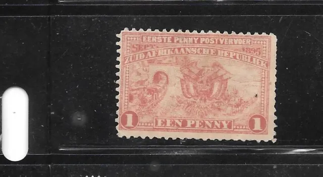 Transvaal Sc# 165 1895 1P Coat Of Arms Vf Old Antique Used Stamp