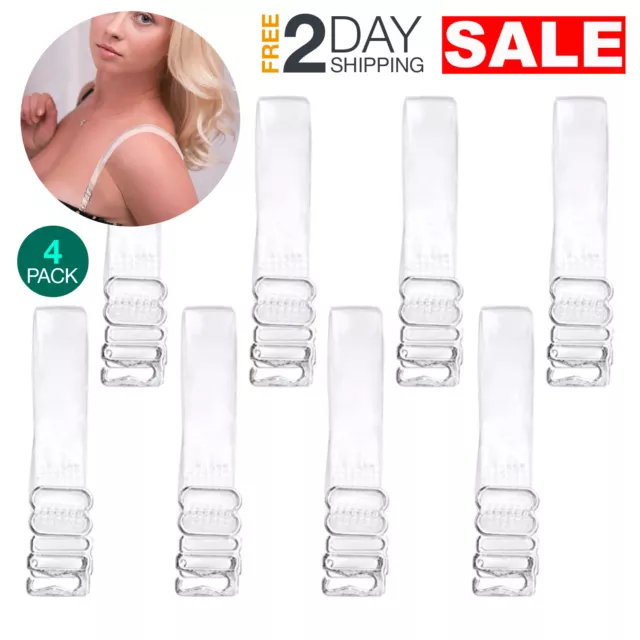 Tirantes de silicona de 4 pares para brasero sujetador transparentes Claro Correas