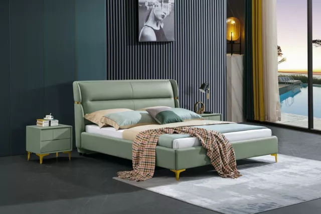 Luxe Lit Chambre à Coucher Meuble 2x Table de Chevet Set Lits Hôtel 3tlg. Groupe