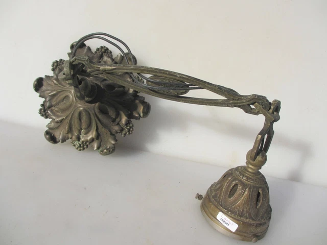 Antique Brass Ceiling Light Hook Chandelier Rose Bracket Rococo Victorian French