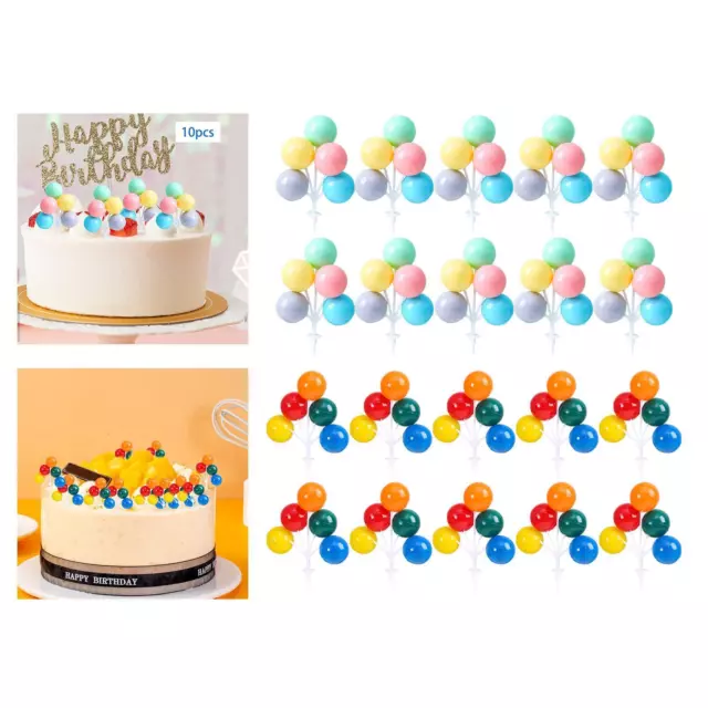 10 Stück Ballon Kuchenaufsätze, Cupcake Topper, süße Kuchendekoration,