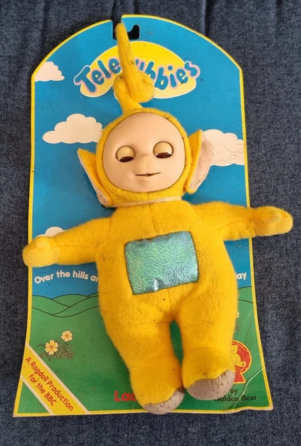 GOLDEN BEAR 1996 Laa-Laa from the Teletubbies Soft Toy on Card - See ...