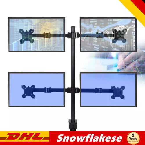 Monitorhalterung 4-Fach-Monitor Schwenkarm Tisch Halterung Halter Ständer 27''