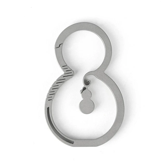 4.8 * 3.1 * 0.4cm / Keychain Hook Key Chain Hold All Your Keys Titanium Alloy