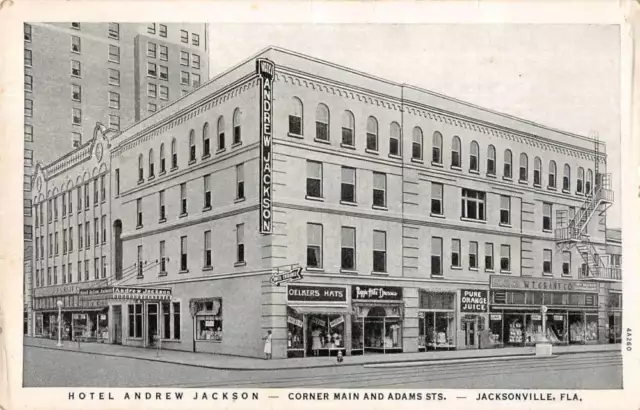 Jacksonville Florida Hotel Andrew Jackson Vintage Postcard AA8241