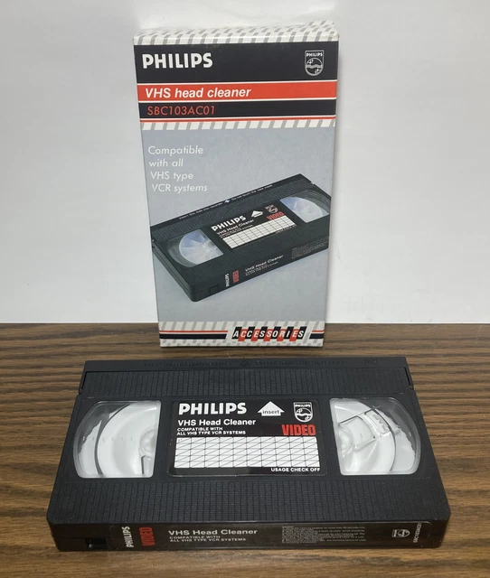 PHILIPS VHS VCR Head Cleaner SBC103AC01 Dry EUR 11,07 PicClick FR
