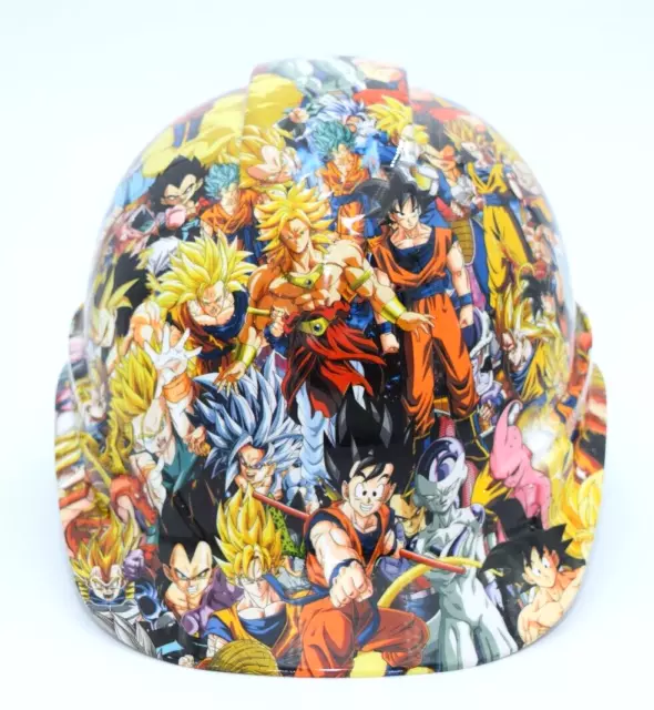 Custom Cap Style Hard Hat Hydro Dipped in Anime Bomb Dragon Ball