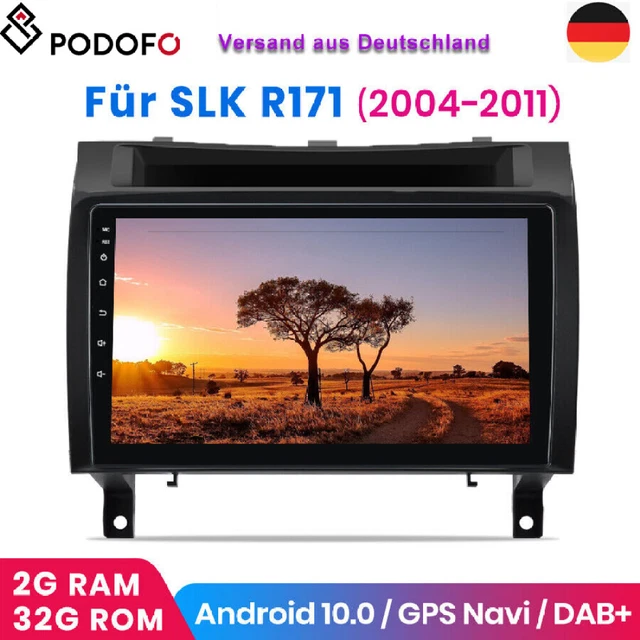Autoradio Android 9" Pour Mercedes SLK R171 (2004-2011) - 6Go+128Go, Carplay/Android Auto Sans Fil, GPS, Caméra De Recul - 2