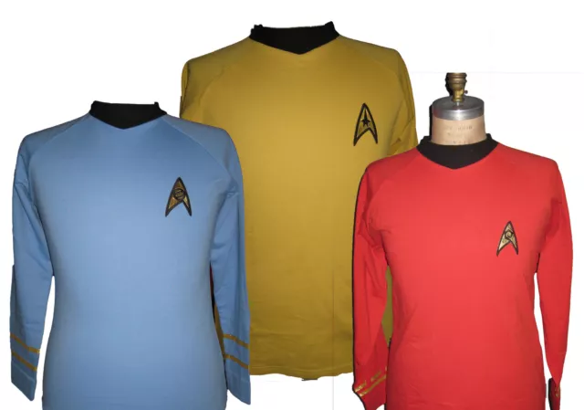 Star Trek Uniform Shirt original Serie 60er Kirk, Spock, Scotty Pille deluxe