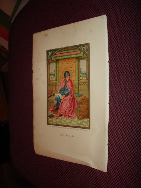Marcus um 1900 - Bild Heiligenbild Buch Quittung Rechnung Sterbebild