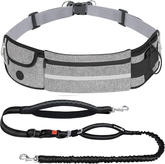HANDS-FREE DOG RUNNING Lead & Adjustable Walking Belt with Safety ...