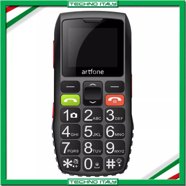 ✅ Telefono Cellulare Per Anziani Nonni Artfone C1 Tasti Grandi Pulsante Sos ✅