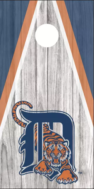 Detroit Tigers (2PCS) Cornhole Board Wraps Decals Vinyl Sticker