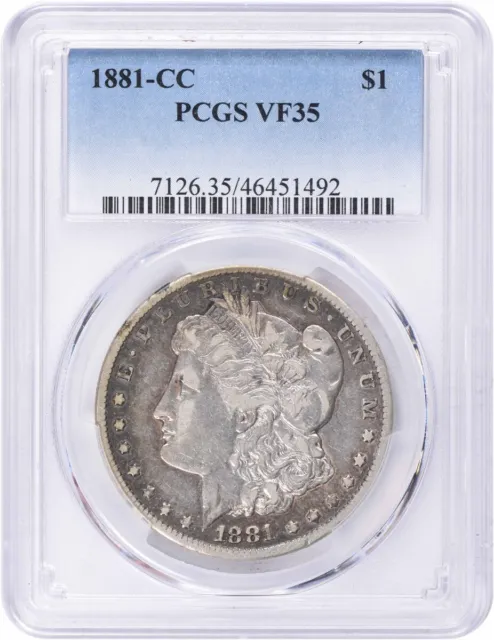 1881-CC Morgan Silver Dollar VF35 PCGS