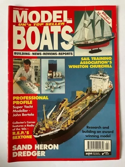 Model Boats - February 1994 - Super Yacht Modeller~John Bertola - Sail Training