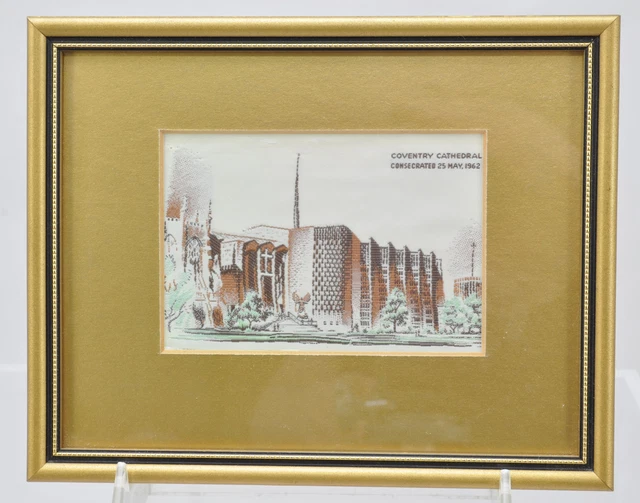 Cash's Woven Silk Stevengraph Coventry Cathedral 1962