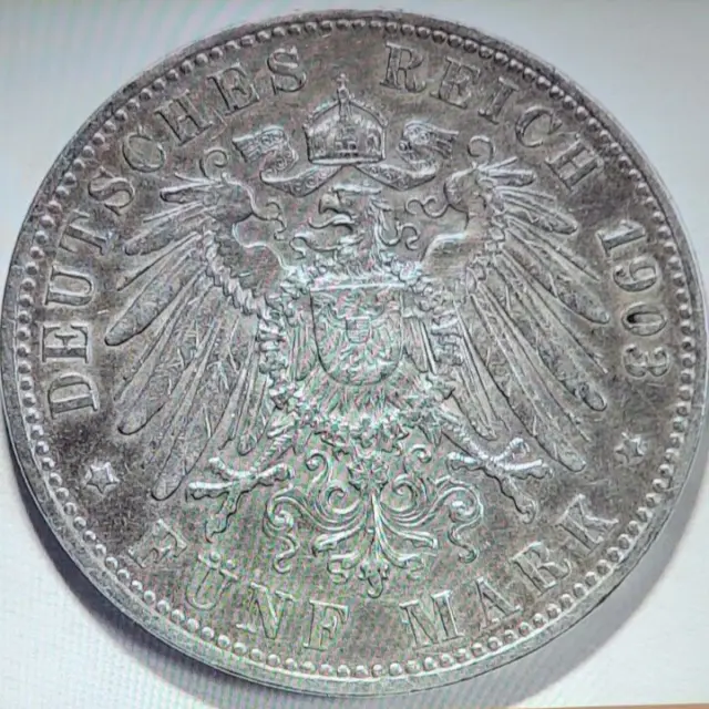 Münzen Preußen 5 Mark 1903 A Wilhelm II. 1888 – 1918 Silber sehr schön