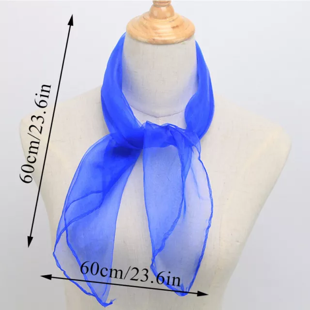 Sciarpa 60 cm seta raso capelli chiffon foulard testa collo foulard morbidi fai da te sottili ❤ 2
