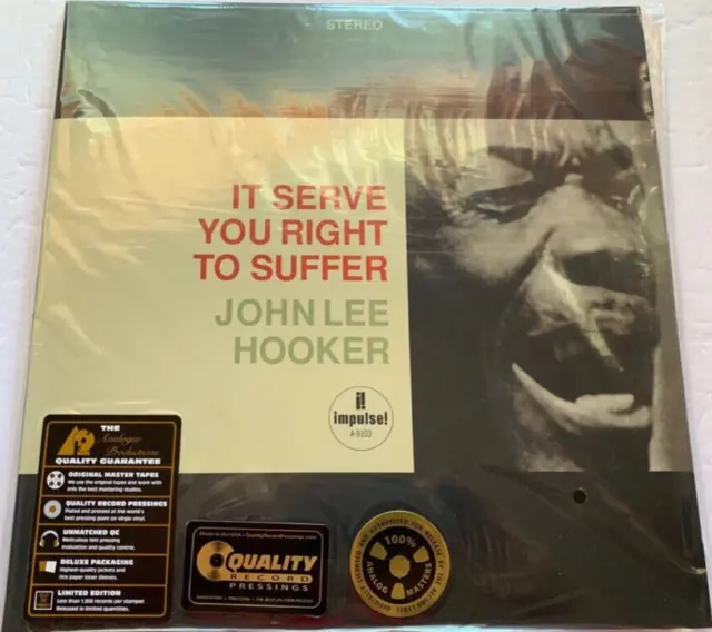John Lee Hooker: It Serve You Right To Suffer 2 LP, 180 Grams Vinyl, 45 RPM