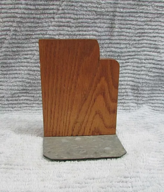 Etched Carved Duck Pussy Willows Vintage Handcrafted Wood Single Bookend FREE SH 3